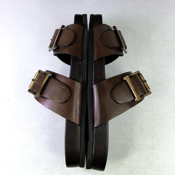 The Mens Store Bloomingdales Brown Devin Sandals Size 8M - Picture 3 of 9